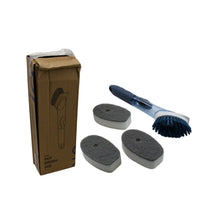Mix Color Dish Scrubber with Soap Dispenser, Soap Dispensing Dish Brush Set, Dishwashing Brushes Kitchen Scrub Dish Wand for Dishes Sink Pot Pan Cleaning and Washing,1 Handle,3Refill Replacement Head - justgrabit.in | Just Grab It