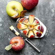 Stainless Steel Apple Cutter / Slicer with 8 Blades and Handle - justgrabit.in | Just Grab It