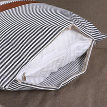 Pillow Covers, leather & cotton Cushion Covers (16 × 16 Inch / 1 Pair / 2 Pc) - justgrabit.in | Just Grab It