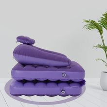 2 in 1 Air Mattress & Lounger, Portable Inflatable Mattress Air Sofa With Air Hand Pump (175×75 cm) - justgrabit.in | Just Grab It