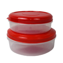 Round Plastic Big & Small Storage Container Box (PACK OF 2) - justgrabit.in | Just Grab It