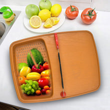 Thick Plastic Kitchen Chopping Cutting Slicing Tray with Holder - Justgrabit Inc.