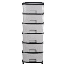 6 - Layer Heavy - Duty Plastic Drawer Organizer Cabinet with Stone Texture Drawers - justgrabit.in | Just Grab It