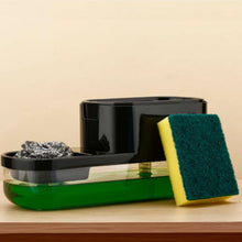 2 in 1 Plastic Dish Soap Liquid Dispenser Sponge Holder ,Sabudani (1 Set) - justgrabit.in | Just Grab It