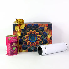 Effete Rose Almonds Gift Hamper, Golden Rose With Bottle (3 Pc Set), Mix Color - justgrabit.in | Just Grab It