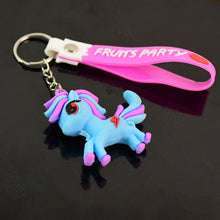 Cute Cartoon Unicorn Keychain with Silicone Strap (1 Pc / Mix design) - justgrabit.in | Just Grab It
