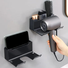 3 Compartment Wall Mount Hair Blower, Hair Dryers Holder (1 Pc) - Justgrabit Inc.