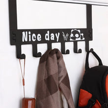Heavy - Duty Carbon Steel Over Door Hook Rack for Towels & Coats (1 Pc, 6 Hooks) - Justgrabit Inc.