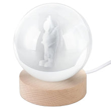 Moon 3D Crystal Ball Lamps with Base For Bedroom 3D Lamps (1 Pc) - justgrabit.in | Just Grab It