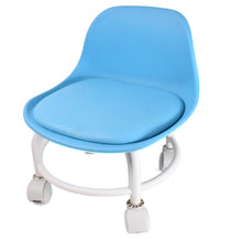Plastic Low Round Rolling Stool with Wheels Pedicure Stool (1 pc / Mix Color) - justgrabit.in | Just Grab It