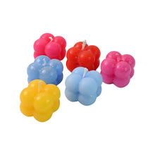 Multicolor Aesthetic Bubble Cube Wax Candles (6 Pc) - justgrabit.in | Just Grab It