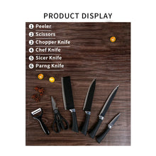 Stainless Steel Knife Set With Chef Peeler And Scissor (6 Pieces) - Justgrabit Inc.