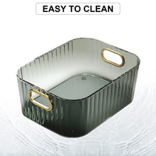 Premium Ribbed Transparent Storage Basket - justgrabit.in | Just Grab It