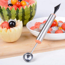 Multifunctional 2 1 Melon Baller - Stainless Steel Dig Scoop Fruit Carving Knife - justgrabit.in | Just Grab It