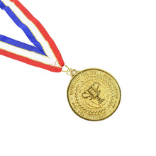 Gold Metal Medal with Tricolor Ribbon (1 Pc) - Justgrabit Inc.