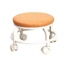 Roller Seat Stool Low Height Rolling Plastic Stool Multifunctional Small Household Movable Mini Stool Pulley Wheel Stool for Garage Home Library (1 Pc) - Justgrabit Inc.