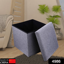 4986 Living Room Cube Shape Sitting Stool with Storage Box.(Mix Color) - justgrabit.in | Just Grab It