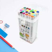 Fancy Art Markers, 24 Colors Double - ended Art Markers Alcohol Based Advanced Art Markers With Plastic Box For Painting, Coloring, Sketching And Drawing For Kids & Adult (1 Set 24 Pc) - Justgrabit Inc.