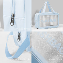 3 - IN - 1 Waterproof Transparent Travel Toiletry Bag Set - justgrabit.in | Just Grab It