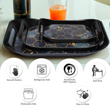 Premium Plastic Serving Tray (3 Pc) - justgrabit.in | Just Grab It