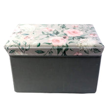 Premium Foldable Storage Box with Floral Lid (1 Pc) - justgrabit.in | Just Grab It