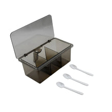 Seasoning Box, Portable Durable 3 Divided Sections with Lid Spice Box Serving Set, for Bars, Restaurants Coffee Shops, Hotels - justgrabit.in | Just Grab It