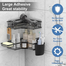 Iron Coating Self - Adhesive Corner Shelf Organizer (2 Pc) - justgrabit.in | Just Grab It