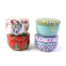 Premium Decorative Mandala Printed Metal Candle Container (4 Pc) - justgrabit.in | Just Grab It