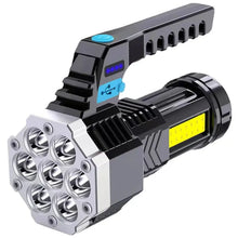 Portable Flashlight / Torch COB 7LED Hand Light USB Rechargeable Light with Side Light (1 Pc) - justgrabit.in | Just Grab It