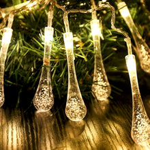 Decorative LED Lighting Chain with Crystal Water Drop Bulbs Approx 3 Mtr (1 Pc) - justgrabit.in | Just Grab It