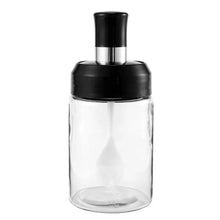 Transparent Glass Storage Jar with Built - in Spoon Approx 250ml - Justgrabit Inc.