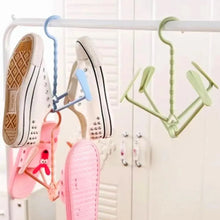 Hanging Shoe Rack Rotating Four Hooks Portable Drying Shoe Rack Wet and Dry Dual - use Drying Shoes Hanger Windproof - justgrabit.in | Just Grab It