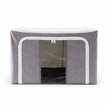 Foldable Steel Frame Clothes Storage Organizer Bag 60x43x32cm (Mix Color) - justgrabit.in | Just Grab It