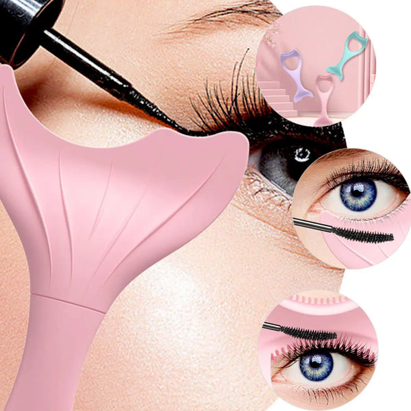 Multifunctional Easy To Clean Curved Silicone Eyeliner Stencils Wing Tips Quick Reusable for Makeup Tool for Beginners, Eyelashes Brush Curler Comb Eye Makeup Tool Female Supply (1 Pc) - Justgrabit Inc.