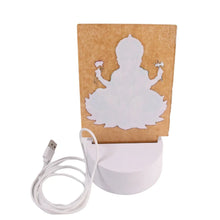 Beautiful 3D Lord Ganesh Frame with soft white light, Ganesh Ganesha (1 Pc) - Justgrabit Inc.
