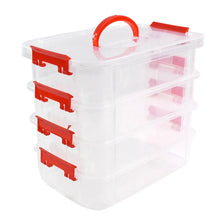 4 - Layer Transparent Multipurpose Plastic Storage Box - Justgrabit Inc.