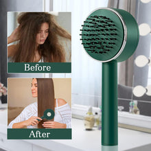 Air Cushion Massage Brush with Long Handle & Self - Cleaning Detangling Comb - justgrabit.in | Just Grab It