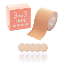 Boob Tape with Nipple Covers: Cotton, Breathable, Lift & Support (5m, 10 Pairs) - Justgrabit Inc.