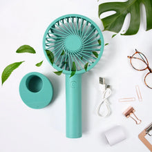 Portable Handheld Fan With 3 Speeds Battery Operated Fan Rechargeable Multi Colors As Base Phone Holder Fan (Battery Included) - Justgrabit Inc.