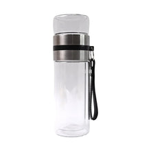 Glass Tea Infuser Bottle. Double Wall Outdoor sport Glass water bottle (550ml) - Justgrabit Inc.