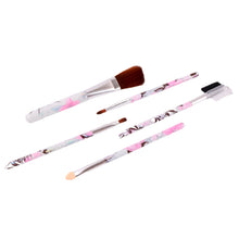 Floral Makeup Brush Set for Eyes, Lips, and Face (5 Pc) - justgrabit.in | Just Grab It