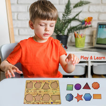 Wooden Triangles Puzzle Learning Educational Board (1 Set / 28×20 Cm) - justgrabit.in | Just Grab It