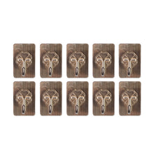 Plastic Adhesive Sticky Waterproof and Oil Proof, Wall Hook (5.5×3.5 Cm & 10 Pc) - justgrabit.in | Just Grab It