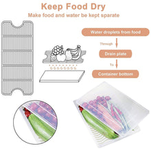 Plastic Food Storage Containers with Removable Drain Tray and Lid (3 Pcs Set) - justgrabit.in | Just Grab It