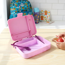 Smart Leak Proof Lunch Box with 3 Compartments and Spoon Set (1 Set) - justgrabit.in | Just Grab It