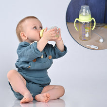 Plastic Baby Feeding Bottle with Handles, Cleaning brush & Straw (300 ML / 1 Pc) - justgrabit.in | Just Grab It