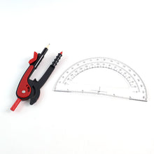 2 Pc Geometry Set – Built - in Pencil Grip & Transparent Plastic Protractor - justgrabit.in | Just Grab It