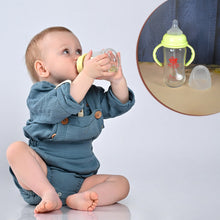 Glass Baby Feeding Bottle with Handles & Straw (240 ML / 1 Pc) - justgrabit.in | Just Grab It