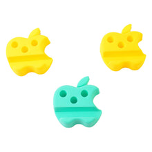 Multi - Functional Apple - Shaped Plastic Mobile Stand with Pen Holder (3 Pc / Mix Color) - justgrabit.in | Just Grab It