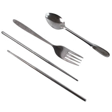 Portable Utensils Travel Camping Cutlery Set 4 Pc With case - justgrabit.in | Just Grab It
